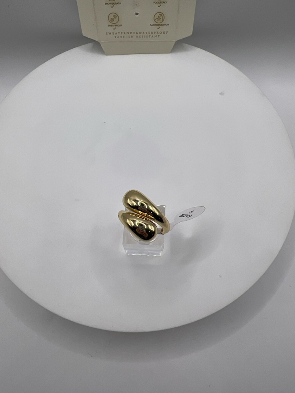 Aquamir Polished Gold Double Dome Ring - Picture 4 of 6